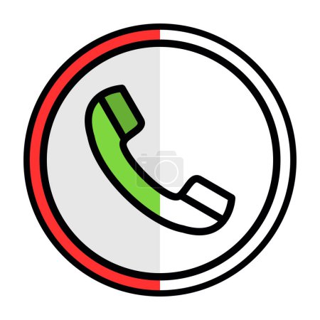 Ilustración de Teléfono icono del auricular, vector ilustración diseño simple - Imagen libre de derechos