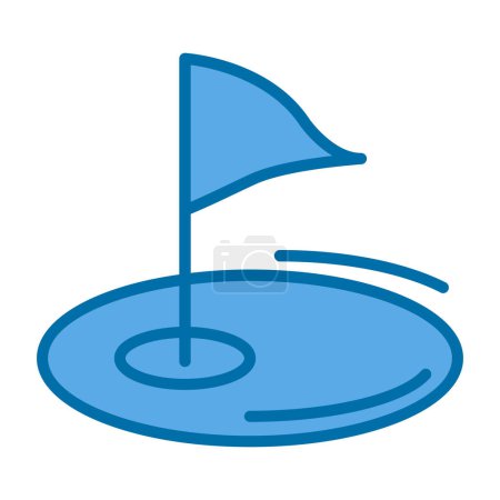 Téléchargez les photos : Icône drapeau plat Golf, illustration vectorielle - en image libre de droit