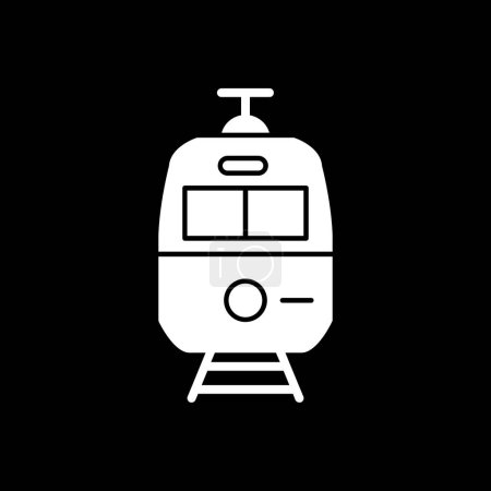 Ilustración de Línea de tren plana simple icono icono ilustración - Imagen libre de derechos