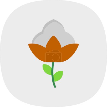 Téléchargez les illustrations : Illustration vectorielle de l'icône fleur de coton - en licence libre de droit