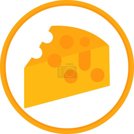 Illustration for Cheese icon, vector illustration simple design - Royalty Free Image