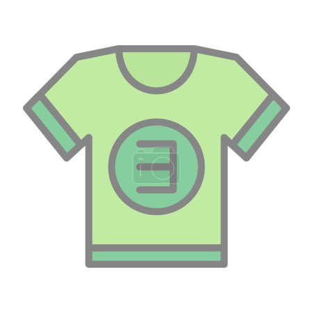 Illustration for Vector illustration of a t-shirt icon - Royalty Free Image