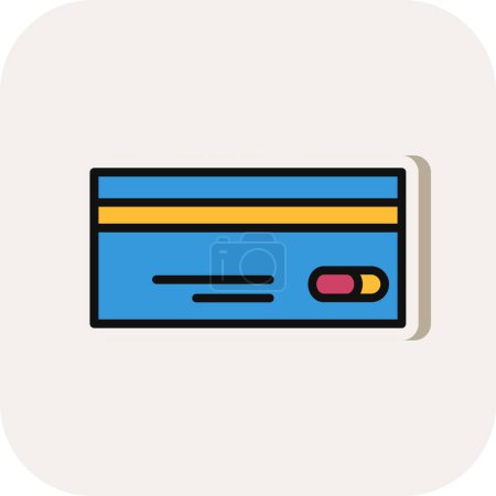 Ilustración de Icono de la tarjeta de crédito, ilustración vectorial - Imagen libre de derechos