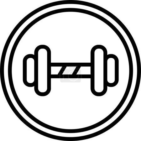 Illustration for Dumbbell gym icon, vector illustration - Royalty Free Image