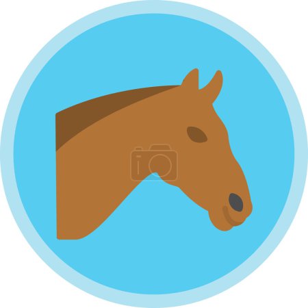Ilustración de Icono de cabeza de caballo, ilustración vectorial - Imagen libre de derechos