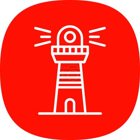 Illustration for Lighthouse web icon, vector illustration - Royalty Free Image