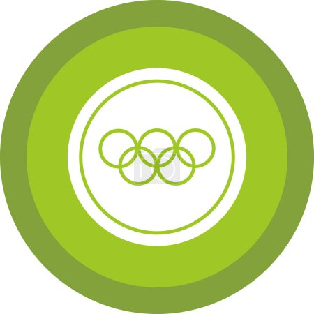 Ilustración de Olympic games icon, the five-ringed symbol, vector illustration - Imagen libre de derechos