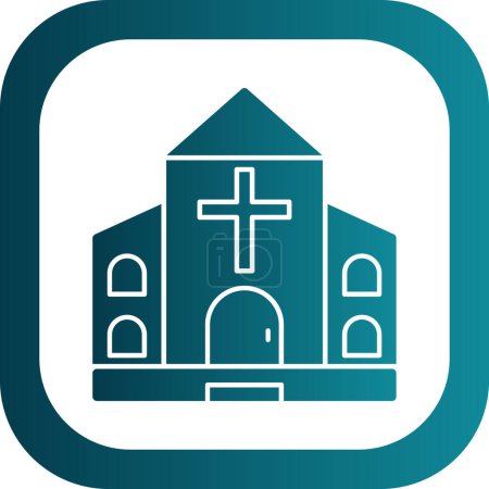 Kirche Ikone, Vektor Illustration einfaches Design