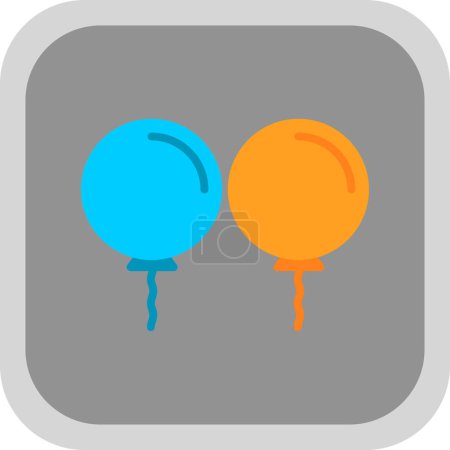 Téléchargez les illustrations : Illustration vectorielle de l'icône des ballons - en licence libre de droit