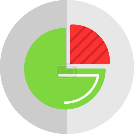 Illustration for Vector illustration of Pie chart icon - Royalty Free Image