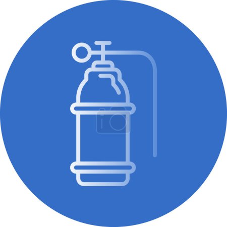 Téléchargez les illustrations : Illustration de conception d'icône de réservoir d'oxygène simple - en licence libre de droit