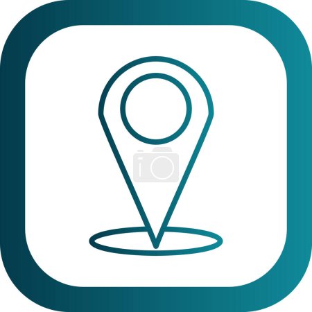 Ilustración de Icono de pin de ubicación, ilustración vectorial diseño simple - Imagen libre de derechos