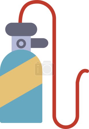 Illustration for Simple Oxygen tank icon design illustration - Royalty Free Image
