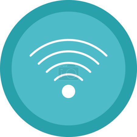 Illustration for Wireless icon, wifi symbol, vector illustration - Royalty Free Image