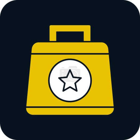 Illustration for Bag icon. Flat design style - Royalty Free Image
