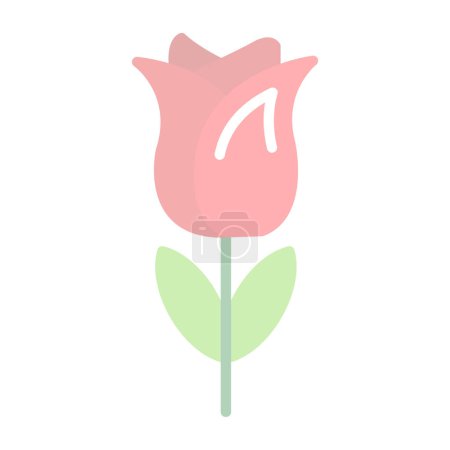 Illustration for Simple flat  tulip flower design vector illustration - Royalty Free Image