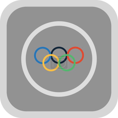 Ilustración de Olympic games icon, the five-ringed symbol, vector illustration - Imagen libre de derechos