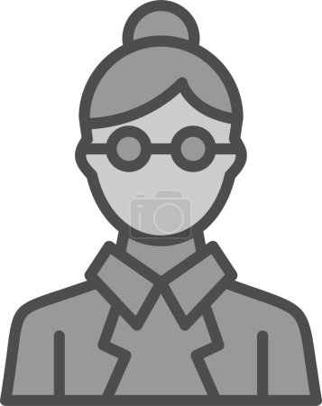 Téléchargez les illustrations : Icône de ligne vectorielle enseignante unique - en licence libre de droit