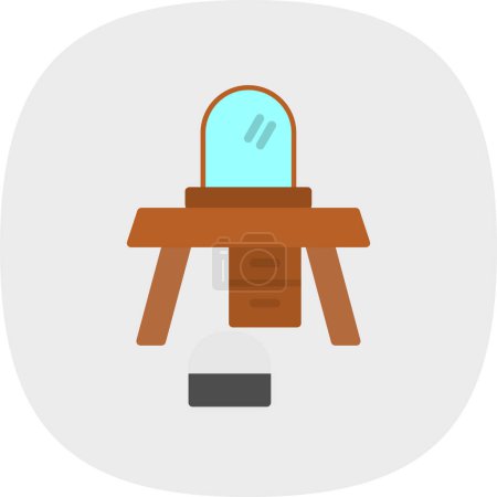 Téléchargez les illustrations : Illustration vectorielle de l'icône Dressing Table - en licence libre de droit