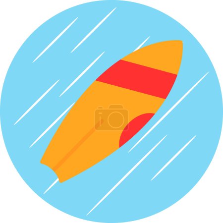 Illustration for Vector illustration of Surfboard icon - Royalty Free Image
