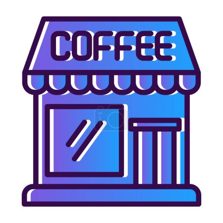 Ilustración de Casa de café icono vector ilustración - Imagen libre de derechos