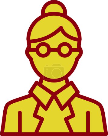 Illustration for Unique female teacher vector line icon - Royalty Free Image