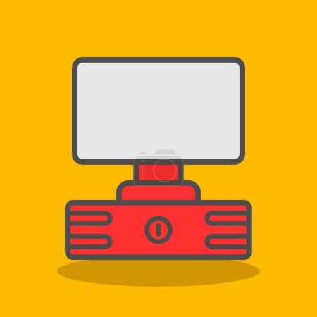 Illustration for Vector illustration of pc computer icon - Royalty Free Image