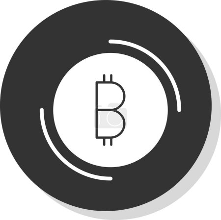 Ilustración de Bitcoin. icono web ilustración simple - Imagen libre de derechos