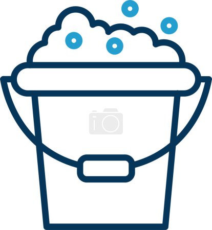 Illustration for Bucket with foam web icon, simple vector illustration - Royalty Free Image