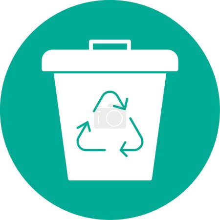 Illustration for Waste bin icon vector illustration - Royalty Free Image