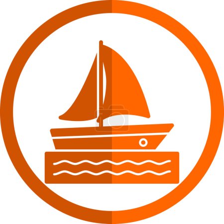 Ilustración de Icono del barco de vela. esquema ilustración del icono del vector de barco de vela para la web - Imagen libre de derechos