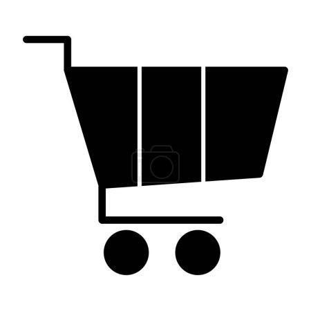 Illustration for Shopping cart vector icon, illustration - Royalty Free Image