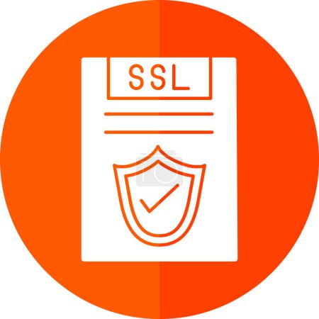 Style d'icône de fichier SSL de conception vectorielle