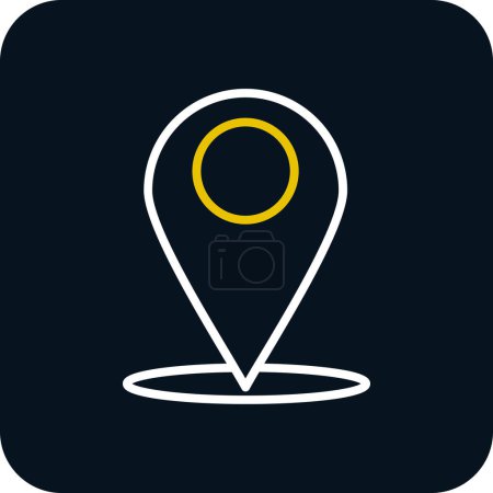 Illustration for Map pointer icon, vector illustration - Royalty Free Image