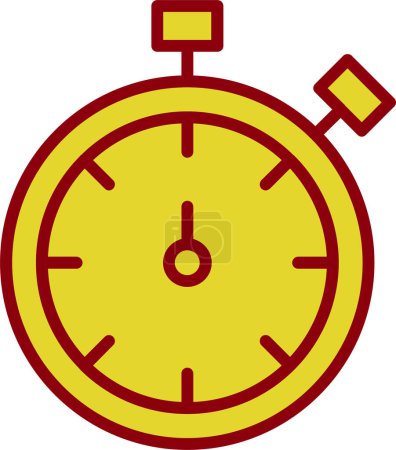 Téléchargez les illustrations : Icône du chronomètre remplie - style contour - en licence libre de droit