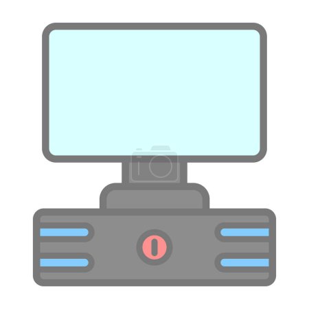 Ilustración de Ilustración vectorial de PC icono de la computadora - Imagen libre de derechos