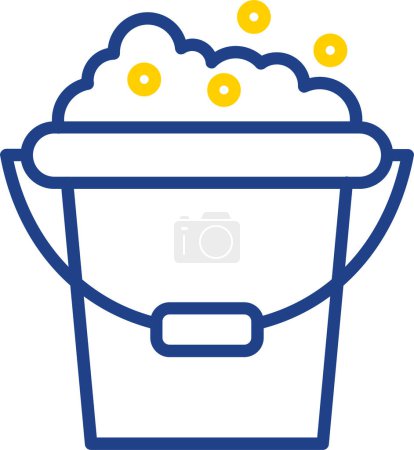 Illustration for Bucket with foam web icon, simple vector illustration - Royalty Free Image