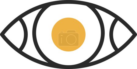 Illustration for Eye flat icon, vector illustration - Royalty Free Image