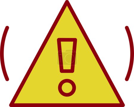Ilustración de Señal de alerta de advertencia, ilustración vectorial - Imagen libre de derechos