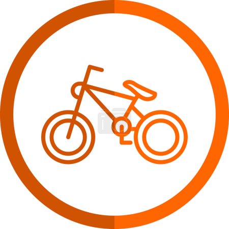 Téléchargez les illustrations : Bmx vélo sport isolé icône vectoriel illustration design - en licence libre de droit
