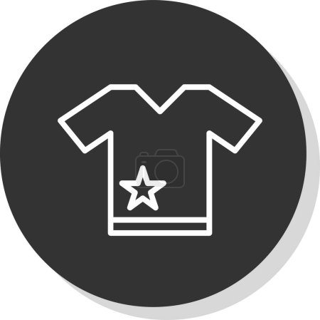 Téléchargez les illustrations : Illustration vectorielle d'une icône de t-shirt - en licence libre de droit