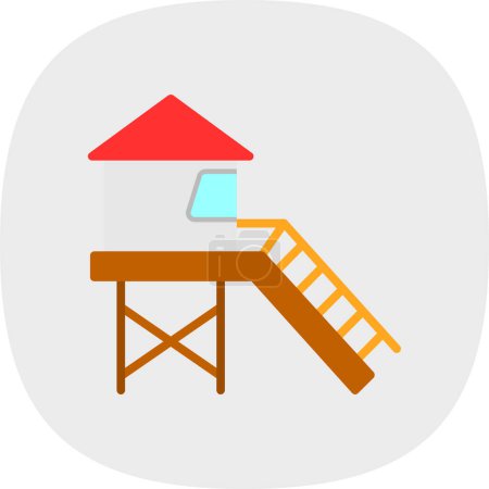 Illustration for Vector illustration of Lifeguard tower icon - Royalty Free Image