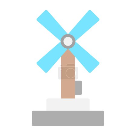 Illustration for Windmill icon, vector style - Royalty Free Image