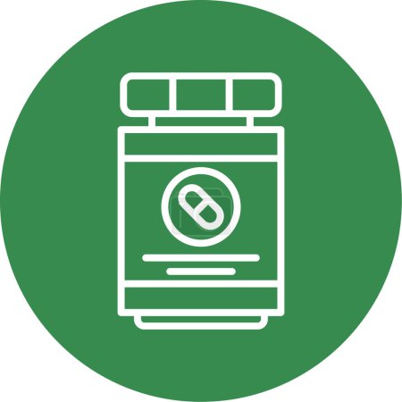 Illustration for Antibiotic medicine bottle vector illustration - Royalty Free Image