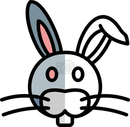 Illustration for Easter holiday rabbit icon - Royalty Free Image