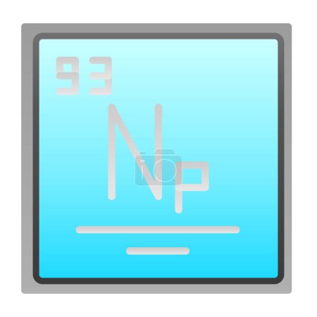 Téléchargez les illustrations : Illustration vectorielle de l'icône Neptunium - en licence libre de droit
