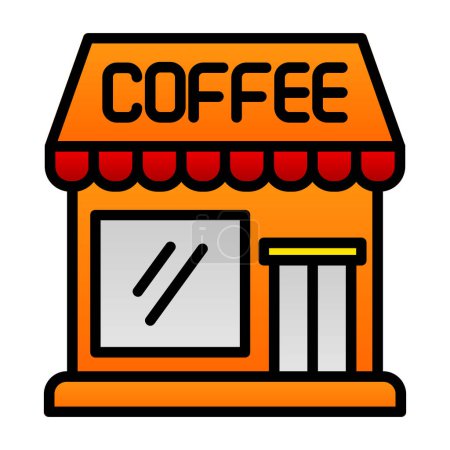 Illustration for Coffee house icon vector illustration - Royalty Free Image