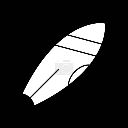 Téléchargez les illustrations : Illustration vectorielle de l'icône Surfboard - en licence libre de droit