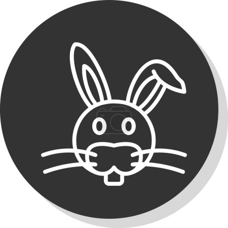 Ilustración de Vacaciones de Pascua conejo icono - Imagen libre de derechos