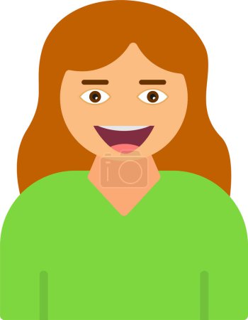 Illustration for Young woman icon, vector illustration - Royalty Free Image